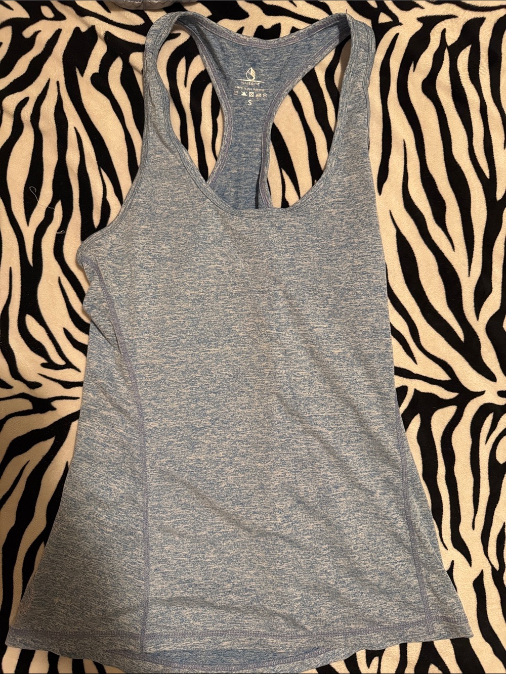 Source Unknown Heathered Light Blue Racerback Tank Top - Women